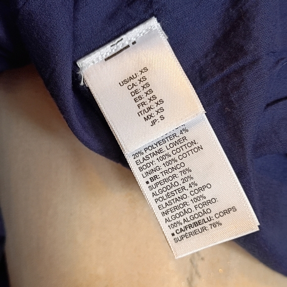 The Drop Womens Tina Scoop Neck Mixed Media Bubble Hem Midi Dress Maritime Navy - Picture 9 of 10